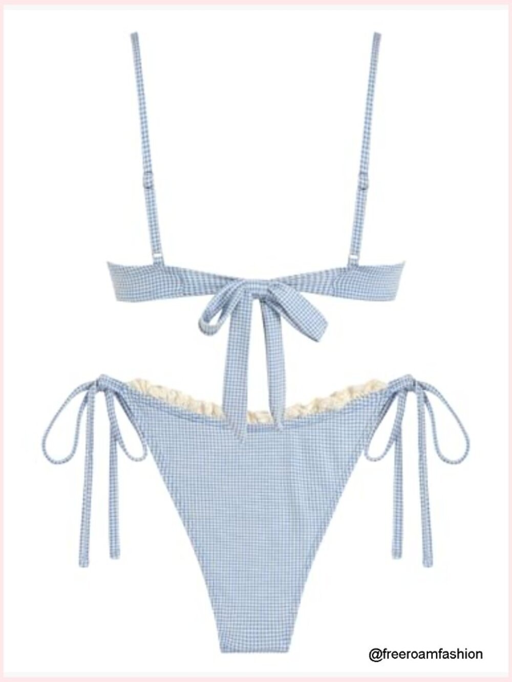 Women High Cut Bikini Set String Sexy Two Piece Underwire Bathing Suit - Picture 3 of 7
